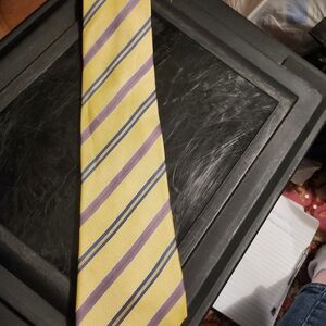 Classic Yellow and Purple Striped Tie